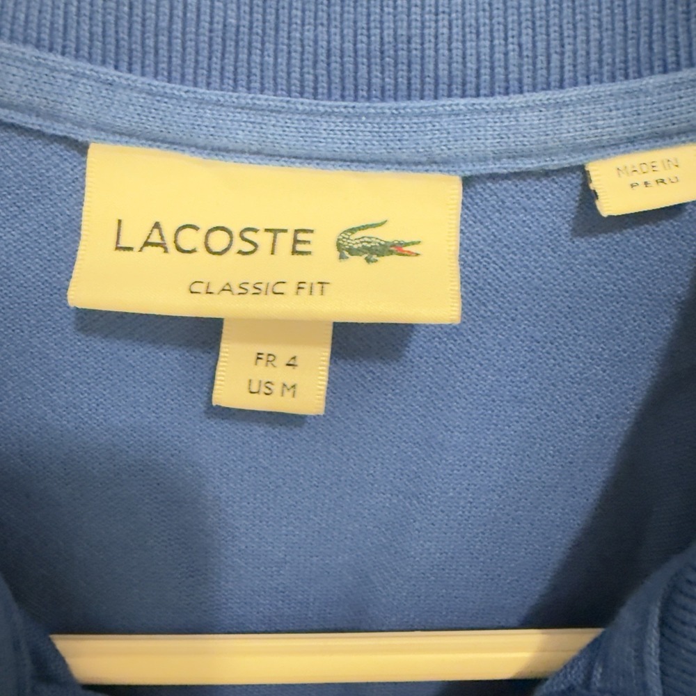 Lacoste Women's Classic Bright Blue Polo Size Medium - Picture 3 of 5